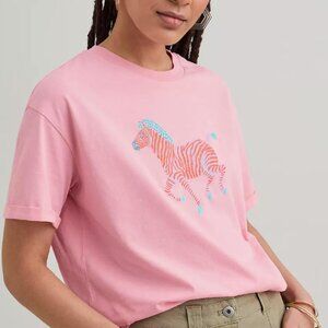 Anthropologie pink zebra tee shirt